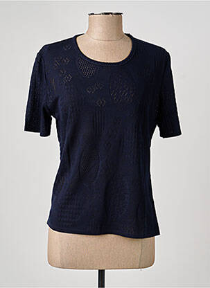 Tricou croială cambrată mâneci scurte albastru RODAM femeie