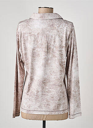 Polo croială dreaptă mâneci lungi maro RABE femeie