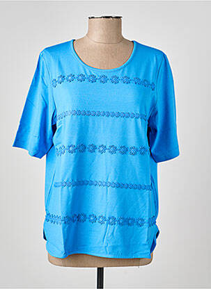 Tricou croială dreaptă mâneci scurte albastru RABE femeie