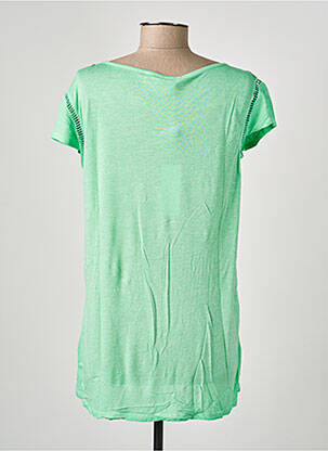 Tricou croială dreaptă mâneci scurte verde CONCEPT K femeie
