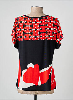 Tricou imprimeu fantezie mâneci scurte negru TELMAIL femeie