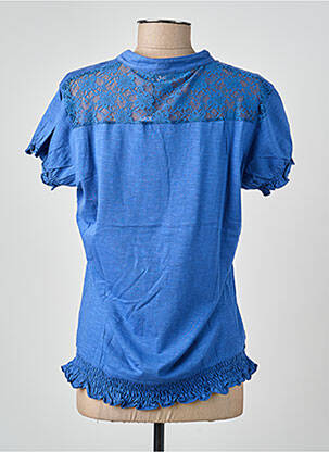 Tricou croială dreaptă mâneci scurte albastru KATMAI femeie