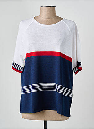 Tricou imprimeu fantezie mâneci scurte alb PAUPORTÉ femeie