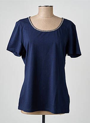 Tricou croială dreaptă mâneci scurte albastru CONCEPT K femeie