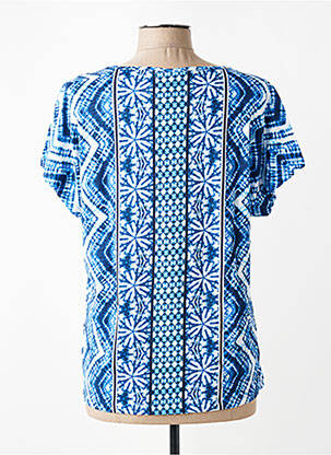 Tricou imprimeu fantezie mâneci scurte albastru OLSEN femeie