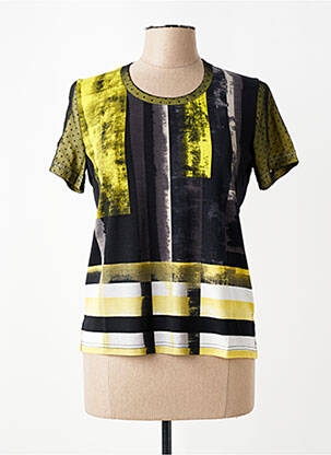 Tricou imprimeu fantezie mâneci scurte negru JEAN GABRIEL femeie