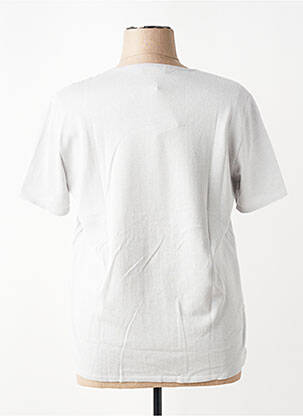 Tricou croială dreaptă mâneci scurte gri RODAM femeie