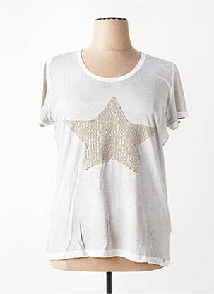 Tricou croială dreaptă mâneci scurte gri OLSEN femeie