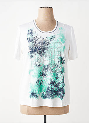 Tricou imprimeu fantezie mâneci scurte alb RABE femeie
