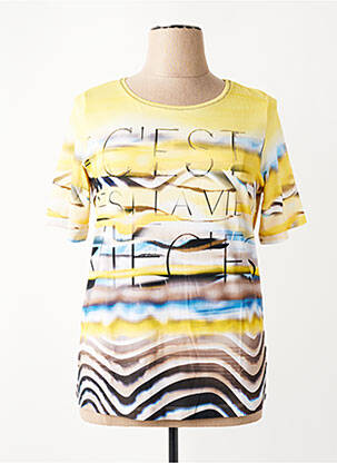 Tricou imprimeu fantezie mâneci scurte galben RABE femeie