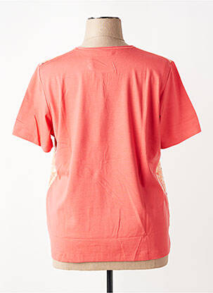 Tricou imprimeu fantezie mâneci scurte portocalie RABE femeie