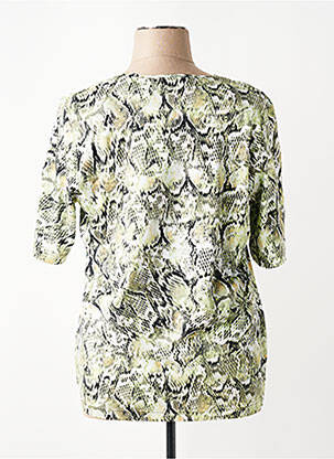 Tricou imprimeu fantezie mâneci scurte verde RABE femeie