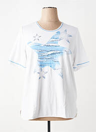 Tricou imprimeu fantezie mâneci scurte alb RABE femeie