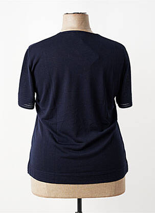 Tricou croială cambrată mâneci scurte albastru RODAM femeie
