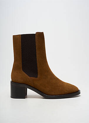 Botine/ghete vârf ascuțit toc de 4 la 6 cm maro SCHMOOVE femeie