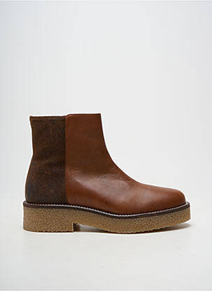 Botine/ghete material neted toc plat până la 3 cm maro SCHMOOVE femeie