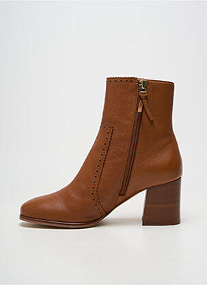 Botine/ghete material neted toc de 7 la 9 cm maro SOFIA COSTA femeie