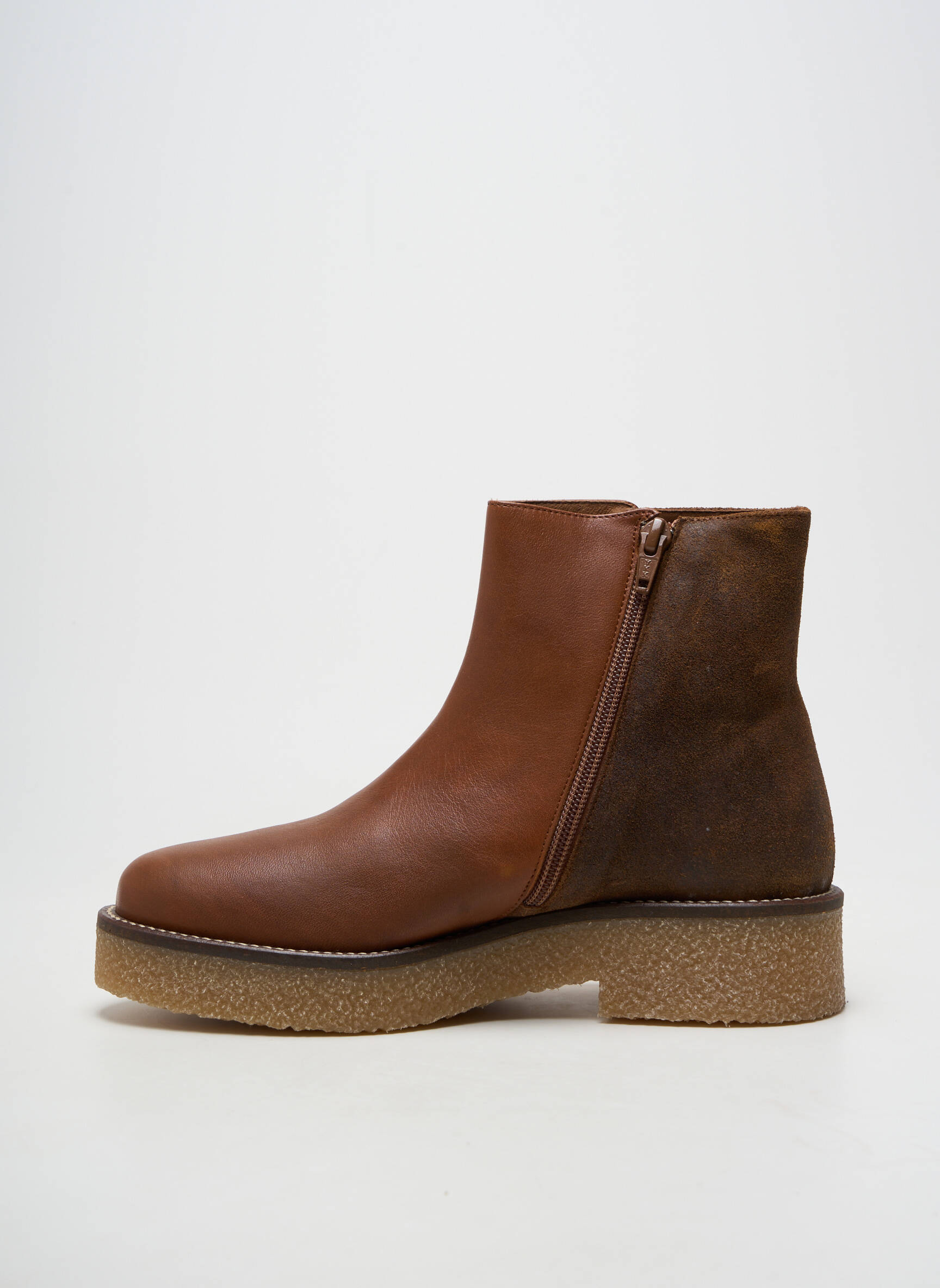 Botine/ghete material neted toc plat până la 3 cm maro SCHMOOVE femeie