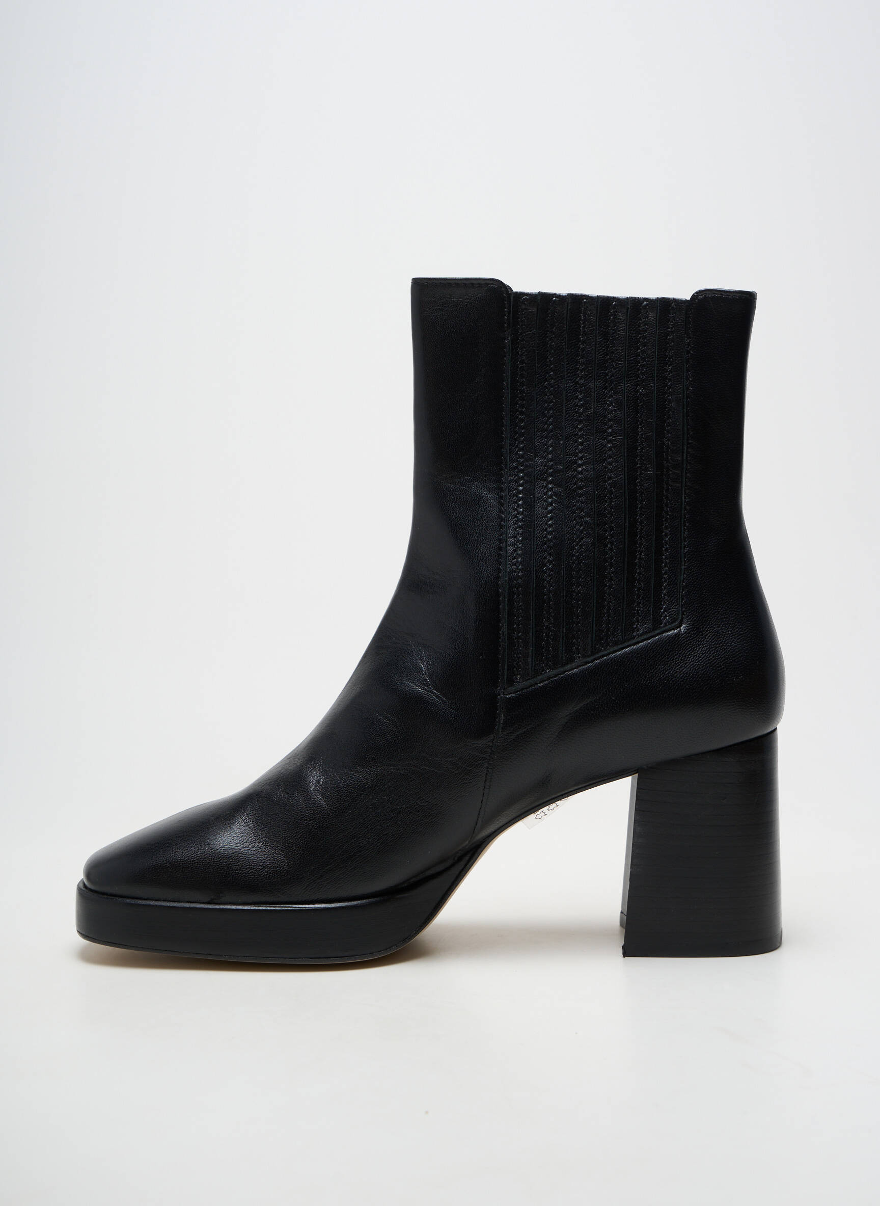 Botine/ghete material neted toc de 7 la 9 cm negru SOFIA COSTA femeie