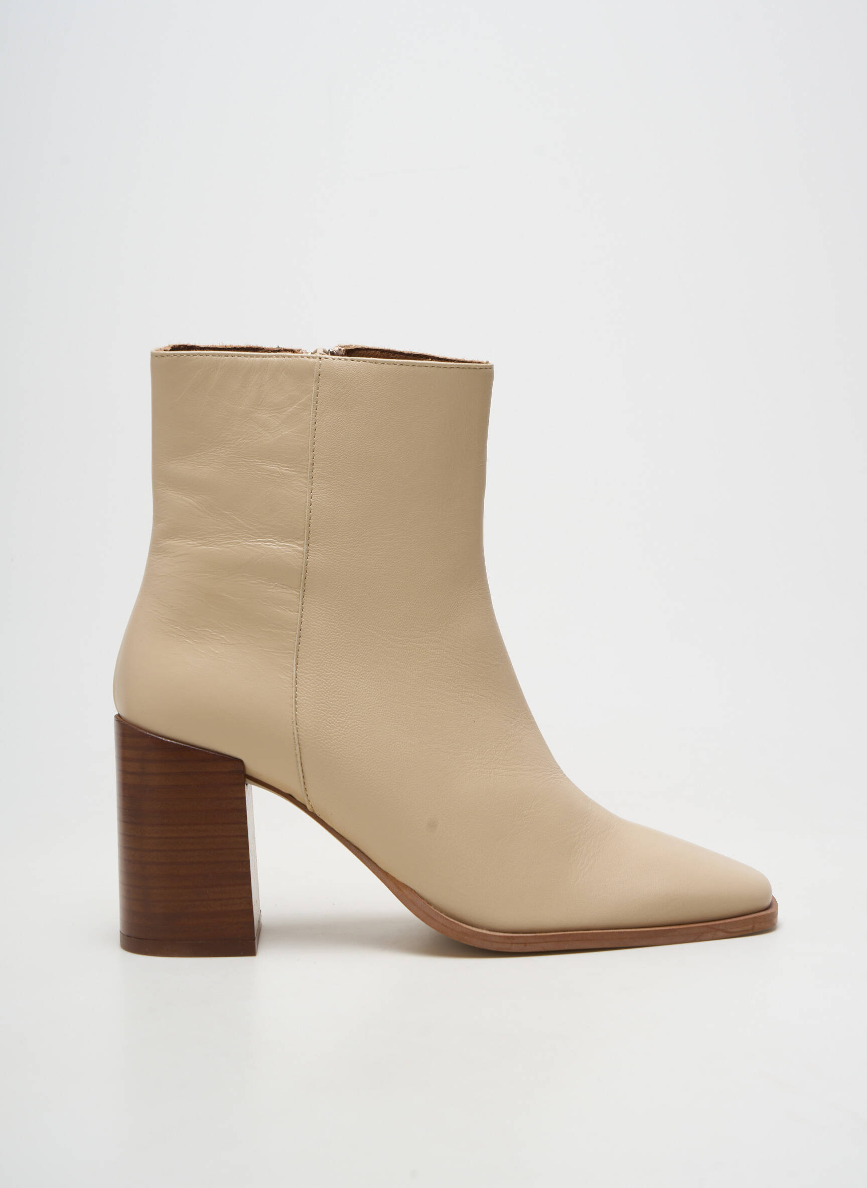 Botine/ghete material neted toc de 7 la 9 cm bej SOFIA COSTA femeie