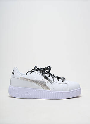 Adidași material neted toc plat până la 3 cm alb DIADORA femeie