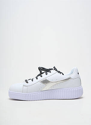 Adidași material neted toc plat până la 3 cm alb DIADORA femeie