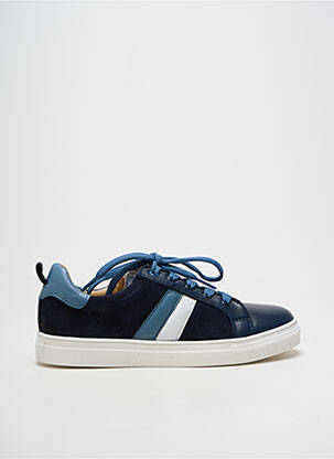 Adidași material neted toc plat până la 3 cm albastru ACEBOS femeie