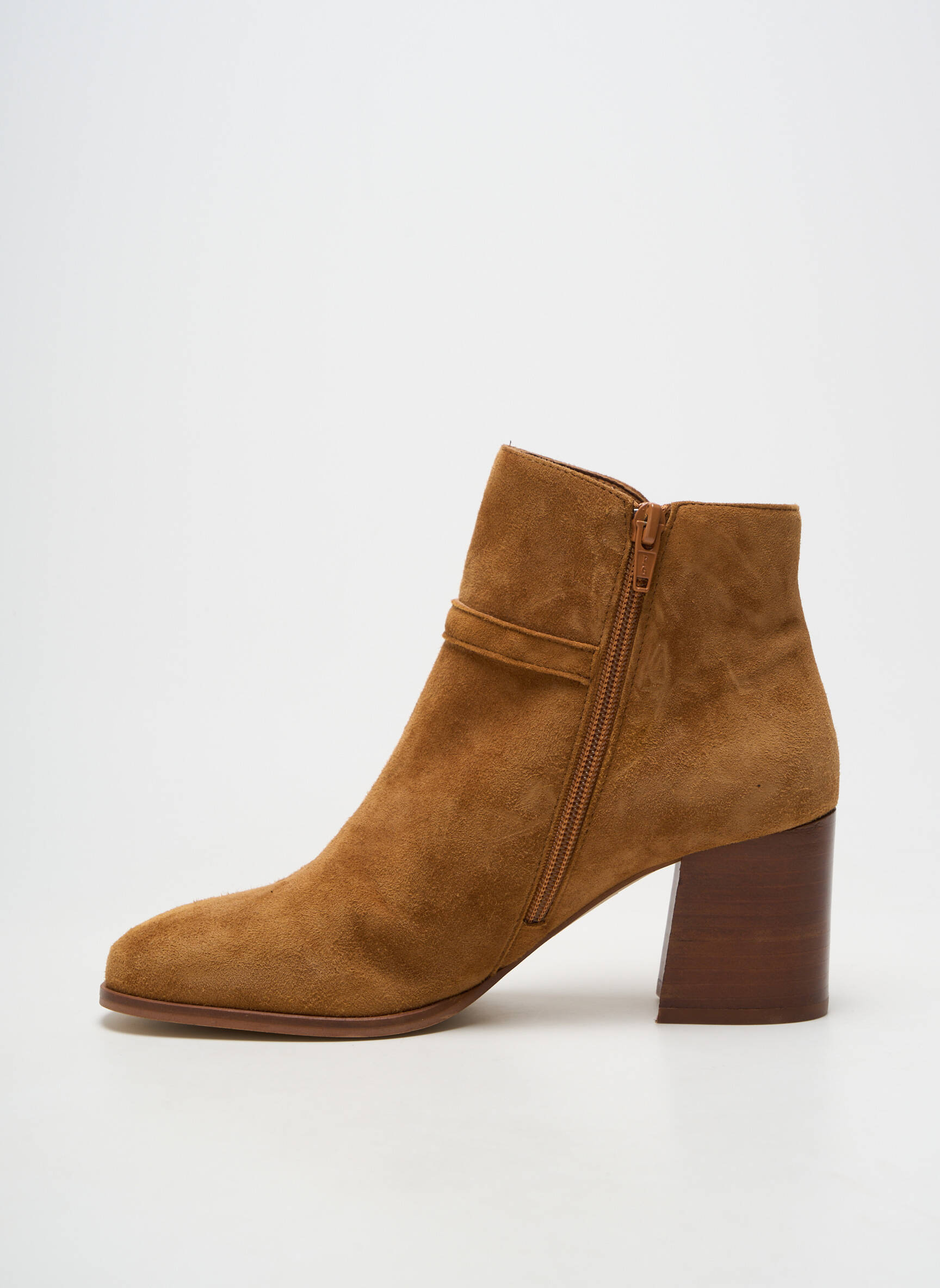 Botine/ghete material neted toc de 7 la 9 cm maro SOFIA COSTA femeie