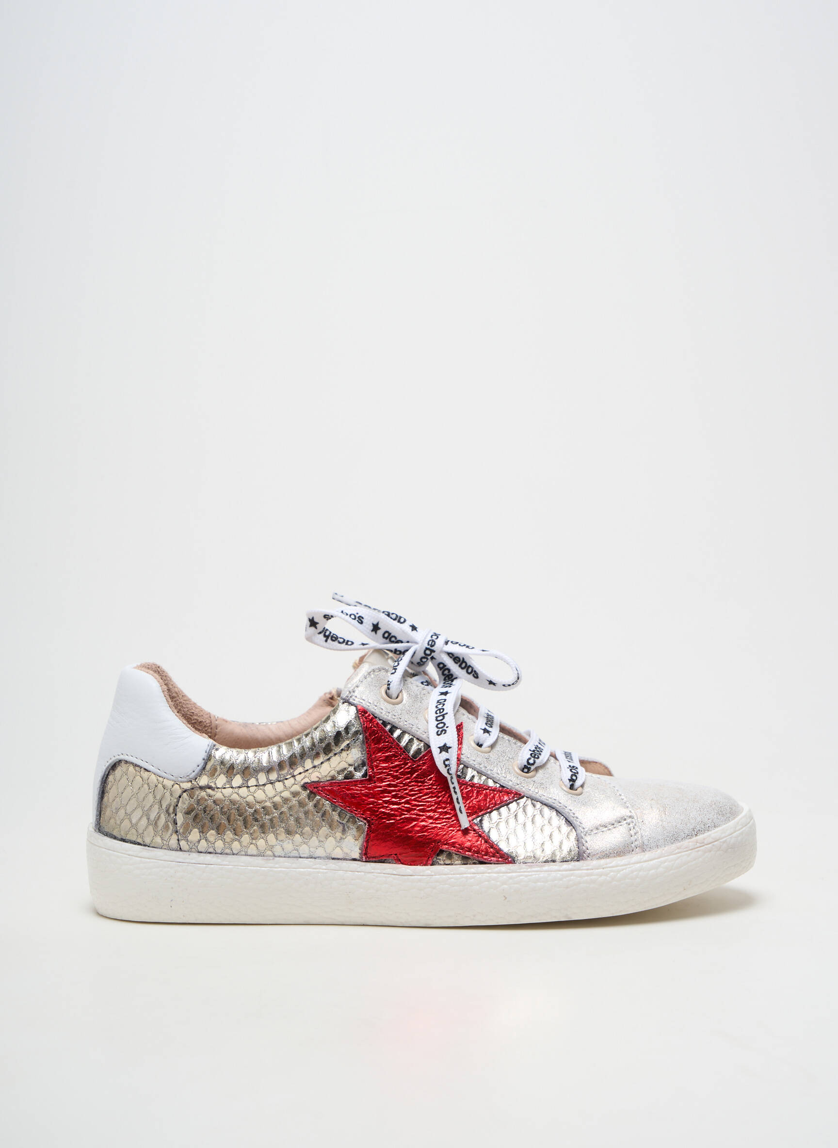Adidași material neted toc plat până la 3 cm gri ACEBOS femeie