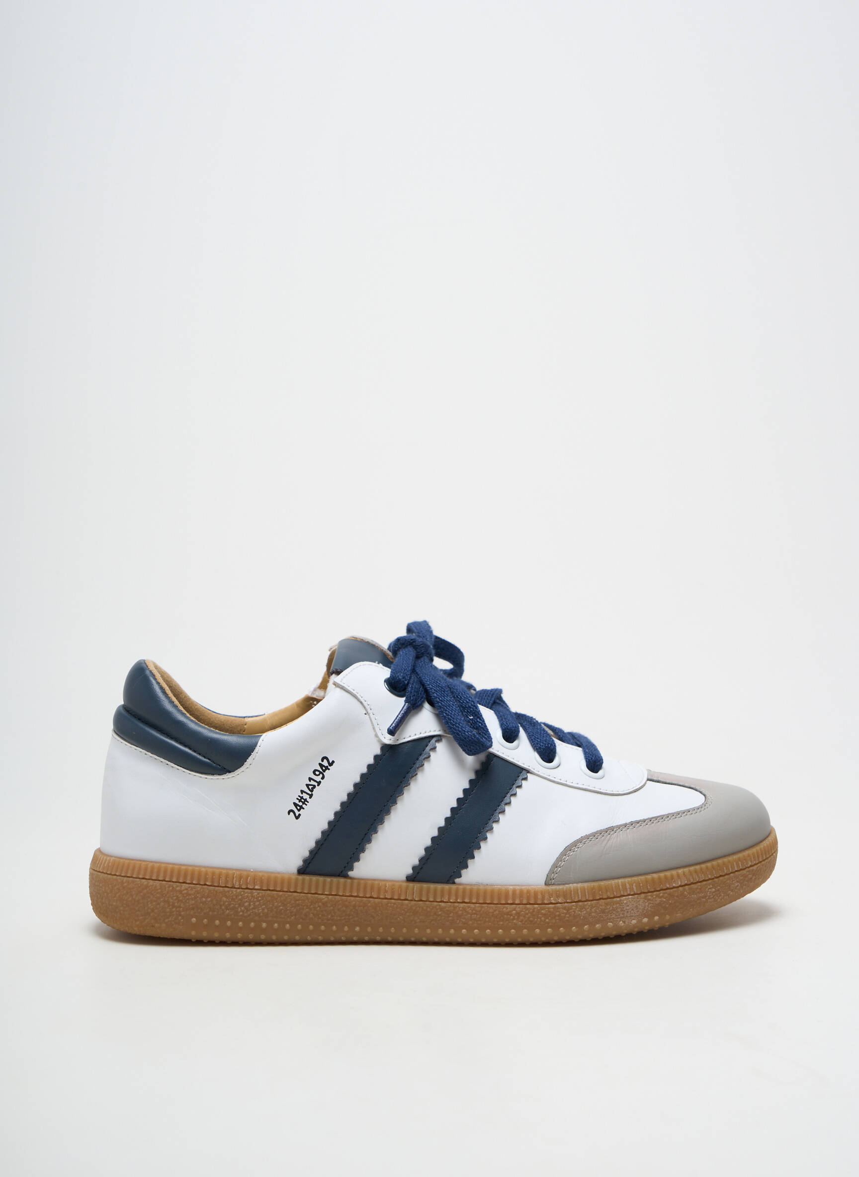 Adidași material neted toc plat până la 3 cm alb ACEBOS femeie