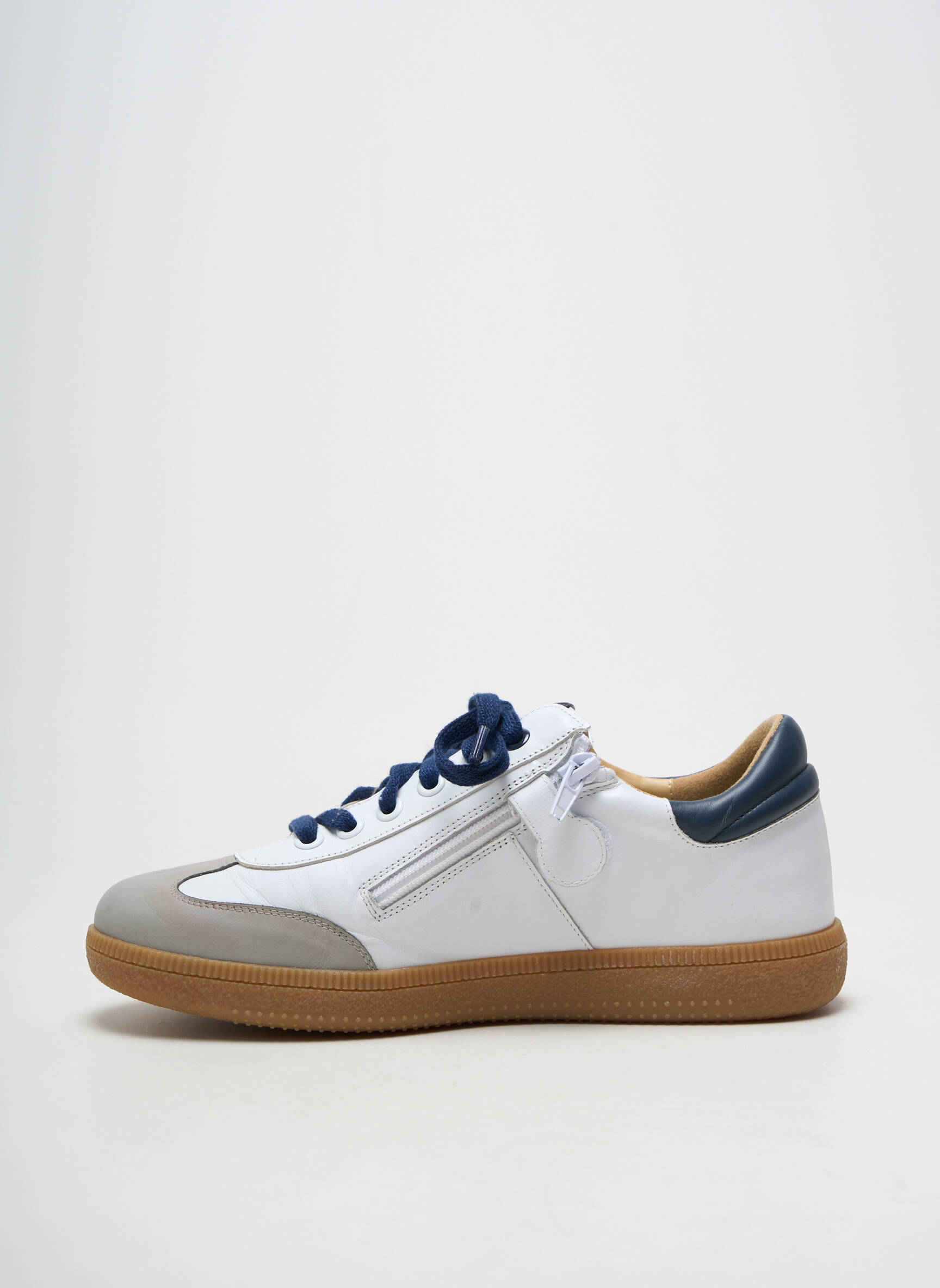 Adidași material neted toc plat până la 3 cm alb ACEBOS femeie