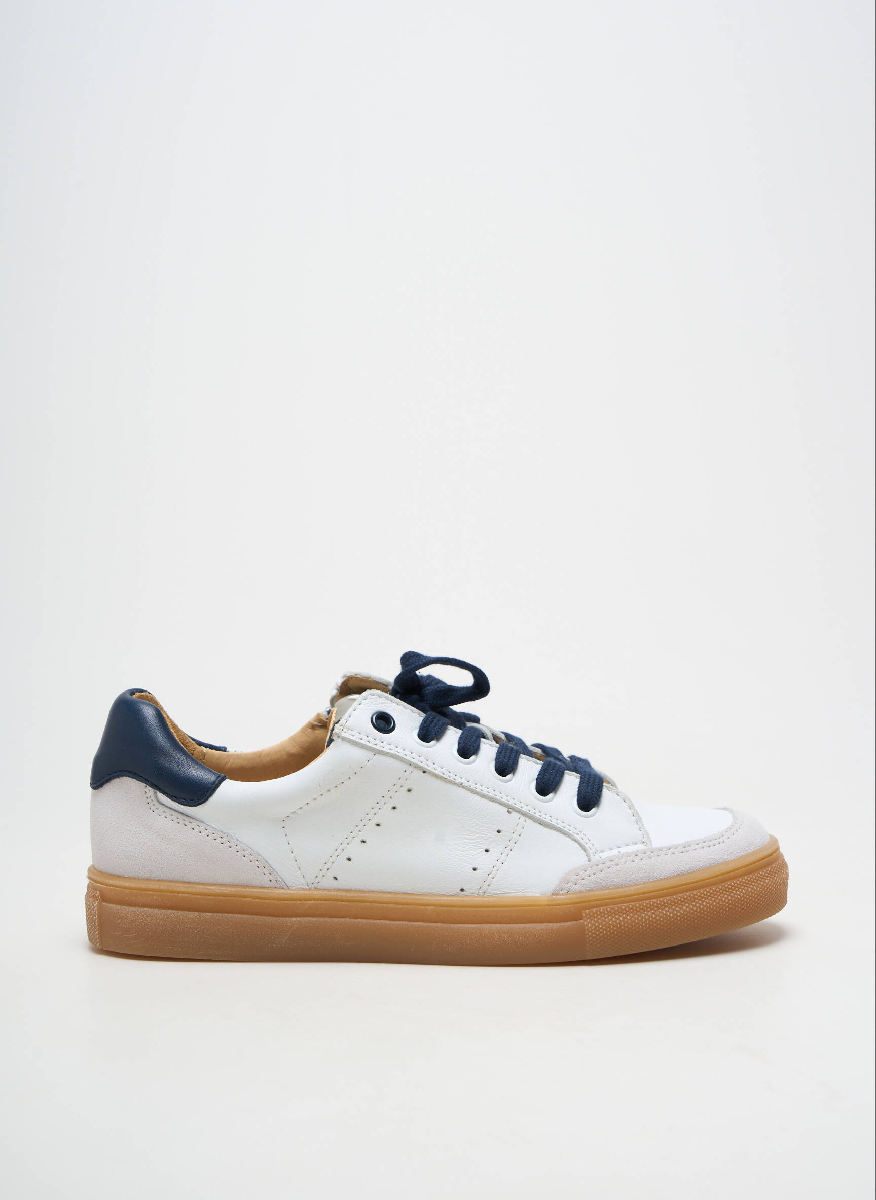 Adidași material neted toc plat până la 3 cm alb ACEBOS femeie