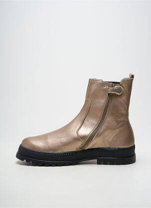 Botine/ghete material neted toc de 4 la 6 cm auriu ACEBOS femeie