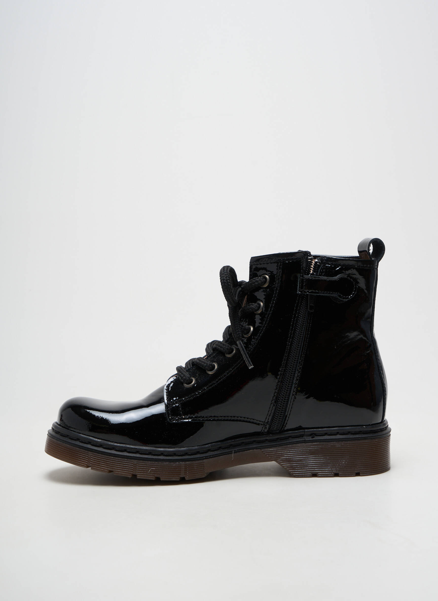 Botine/ghete material neted toc plat până la 3 cm negru ACEBOS femeie