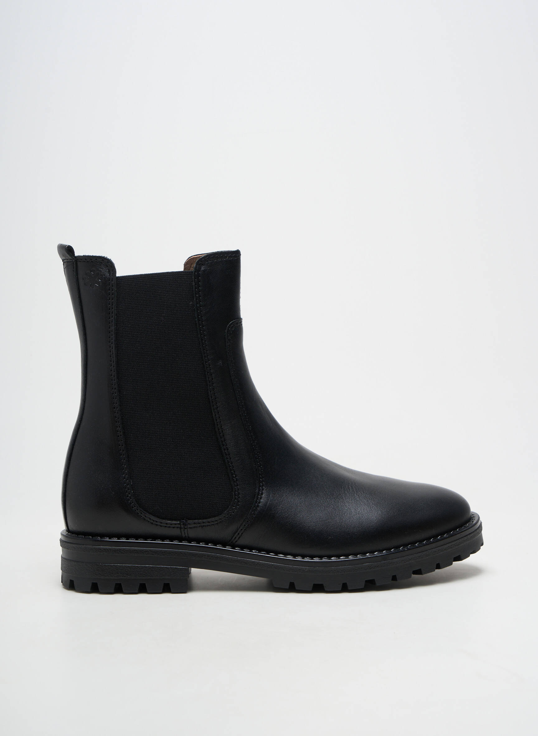 Botine/ghete material neted toc plat până la 3 cm negru ACEBOS femeie