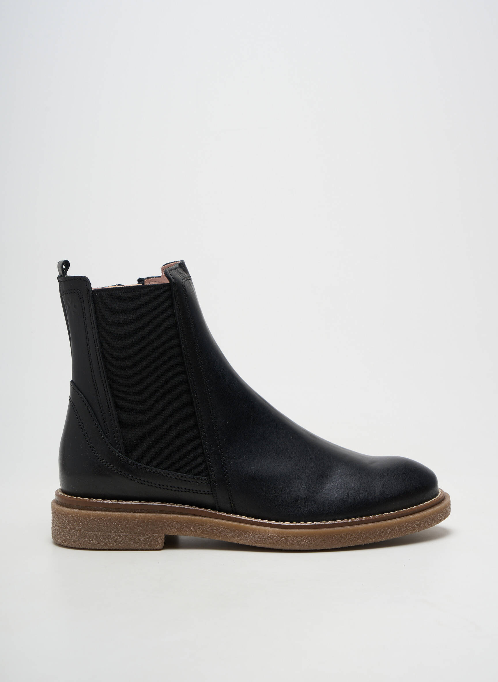 Botine/ghete material neted toc plat până la 3 cm negru ACEBOS femeie