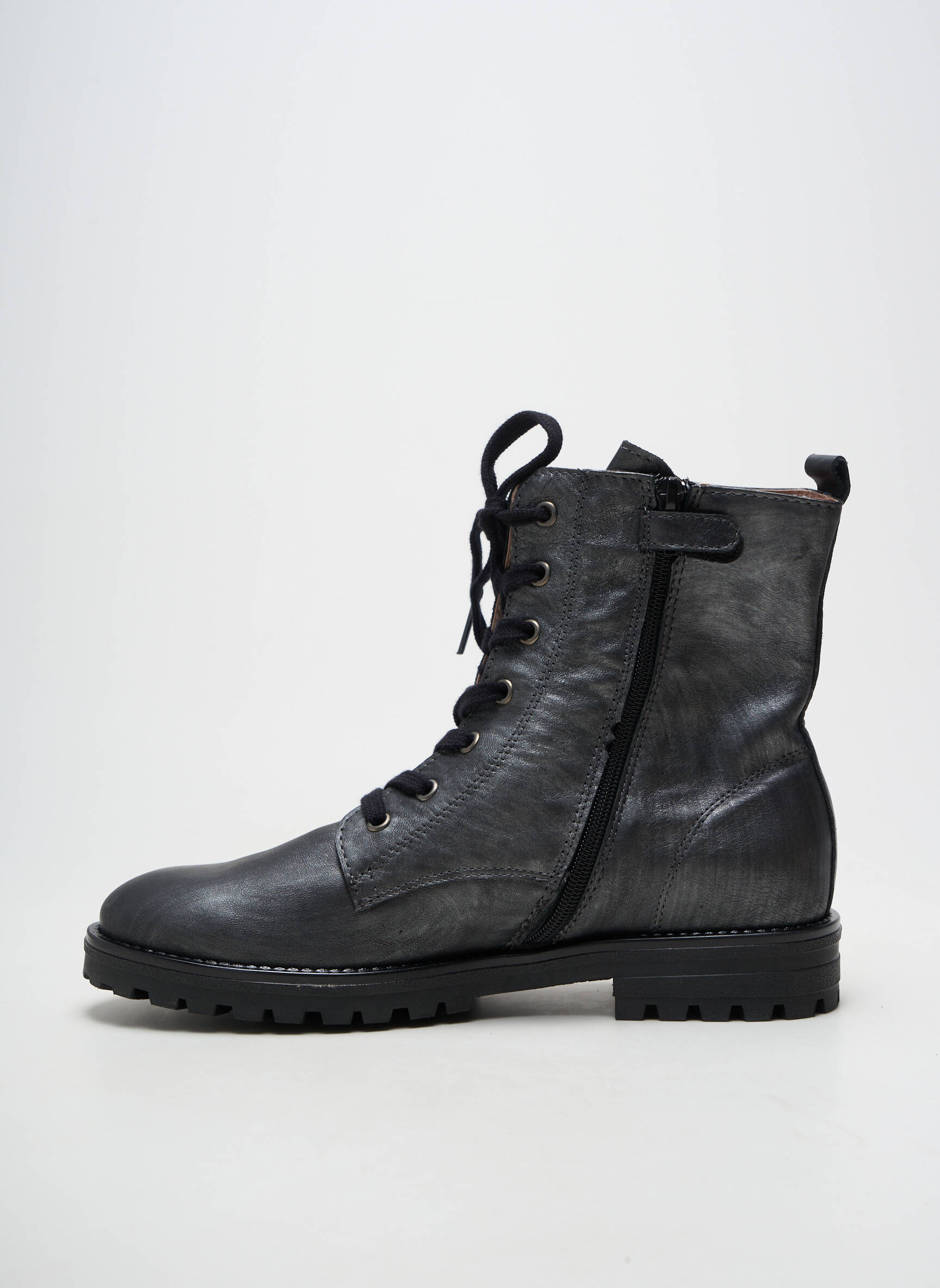 Botine/ghete material neted toc plat până la 3 cm gri ACEBOS femeie
