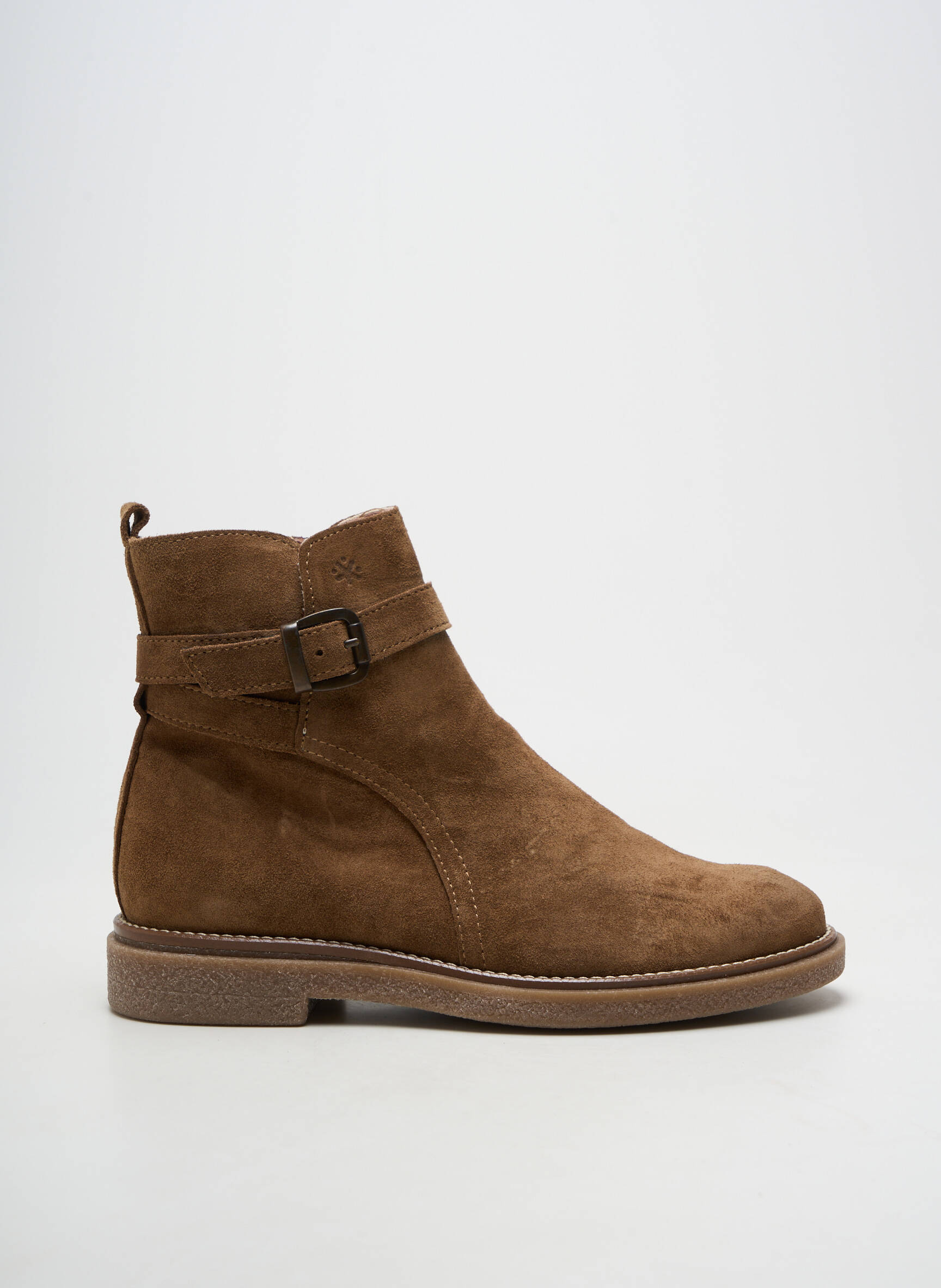 Botine/ghete material neted toc plat până la 3 cm maro ACEBOS femeie