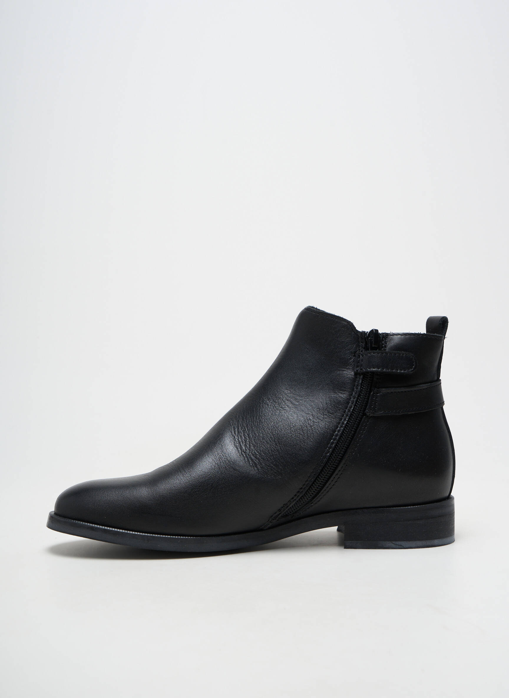Cizme material neted toc plat până la 3 cm negru ACEBOS femeie