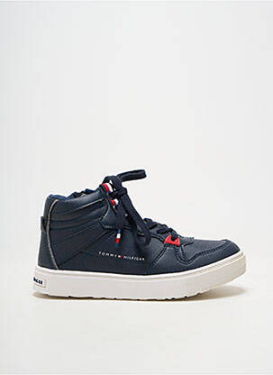 Adidași material neted vârf rotund albastru TOMMY HILFIGER băiat