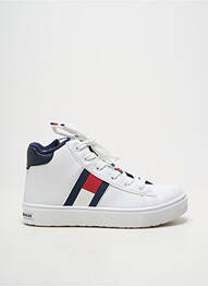 Adidași material neted vârf rotund alb TOMMY HILFIGER băiat