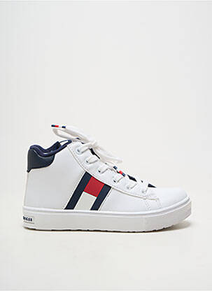 Adidași material neted vârf rotund alb TOMMY HILFIGER băiat