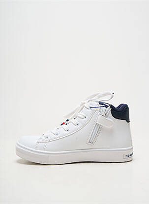 Adidași material neted vârf rotund alb TOMMY HILFIGER băiat