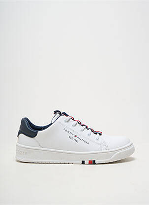 Adidași închidere cu șireturi vârf rotund alb TOMMY HILFIGER băiat