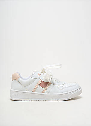 Adidași material neted vârf rotund alb TOMMY HILFIGER fată