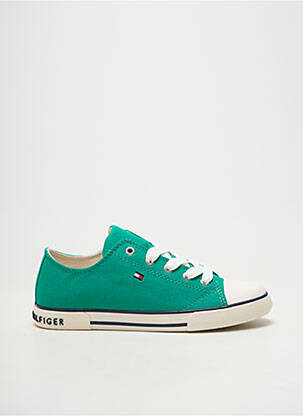 Adidași închidere cu șireturi vârf rotund verde TOMMY HILFIGER băiat