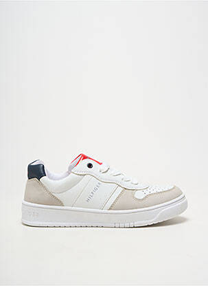 Adidași material neted vârf rotund alb TOMMY HILFIGER băiat