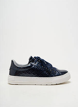 Adidași țesătură lăcuită vârf rotund albastru TOMMY HILFIGER fată
