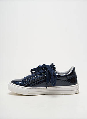 Adidași țesătură lăcuită vârf rotund albastru TOMMY HILFIGER fată