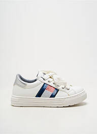 Adidași material neted vârf rotund alb TOMMY HILFIGER fată